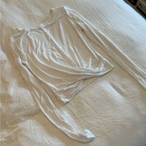 ALO Yoga White Long Sleeve Crop Top